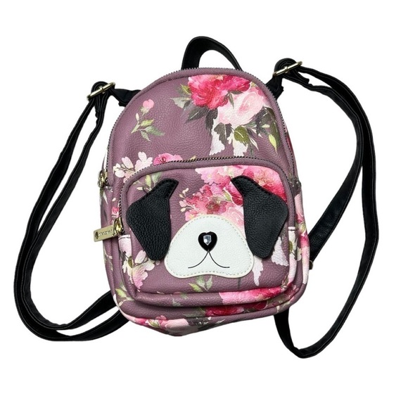 Betsey Johnson Floral Doggy Mini Backpack - Picture 2 of 9